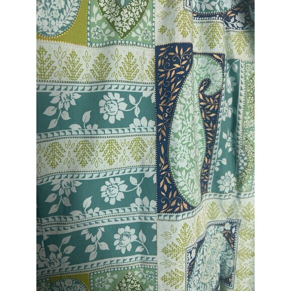 NWT Spenser Jeremy Size 14 Cotton Patchwork Paisley Floral Tropical Halter Dress - Picture 3 of 9